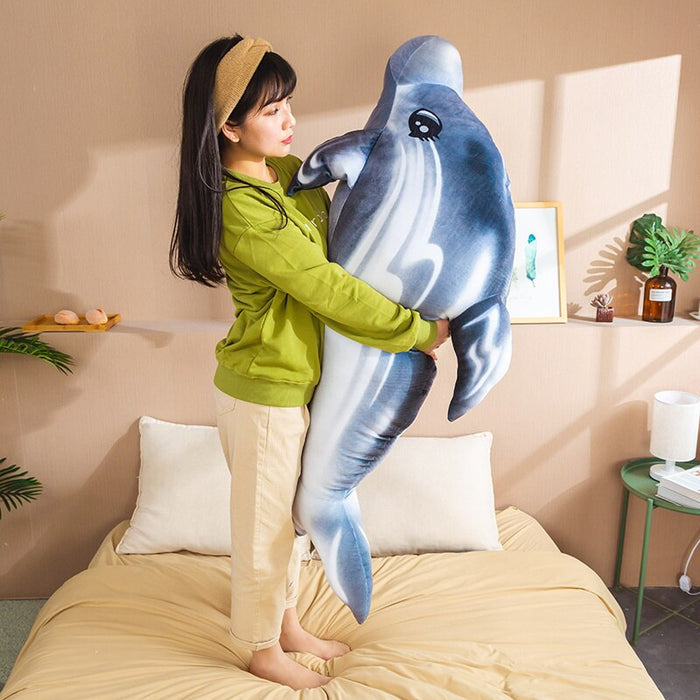 Dolphin Stuffed Animal Unique Big Colorful Plush Toy - Way Up Gifts