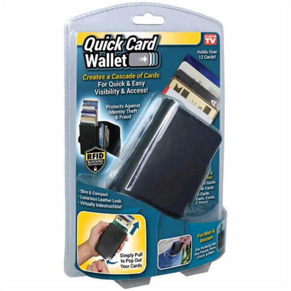 Quick Card RFID Blocking Slim Wallet (Bulk Qty of 4) - Way Up Gifts