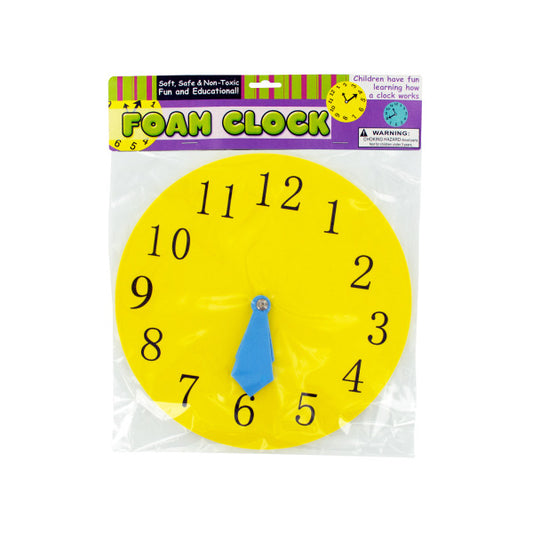 Educational Foam Clock (Bulk Qty of 12) - Way Up Gifts