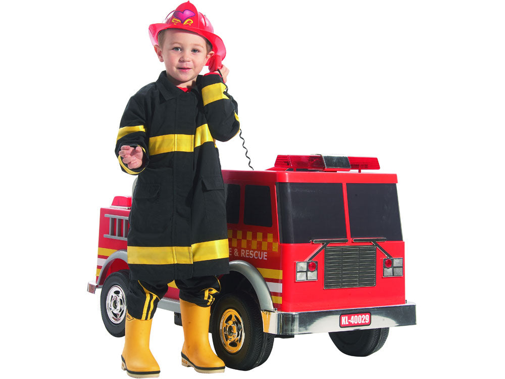 Kalee Fire Truck Kids Ride on Toy 12v Red Age 3-6 - Way Up Gifts