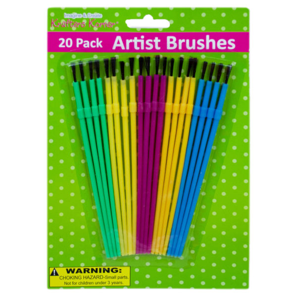 Artist Brushes (Bulk Qty of 24) - Way Up Gifts