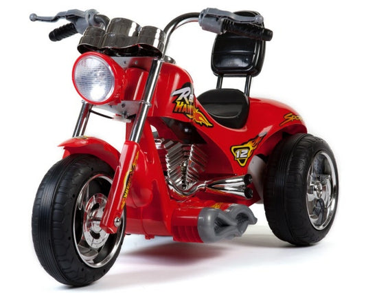 Mini Motos Red Hawk Motorcycle Kids Ride on Toy 12v Red Age 3-6 - Way Up Gifts