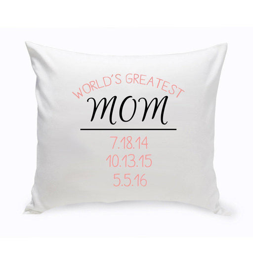 Personalized World's Greatest Mom Throw Pillow - Way Up Gifts