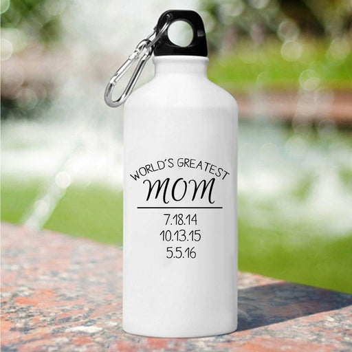 Personalized World's Greatest Mom Aluminum Water Bottle - Way Up Gifts