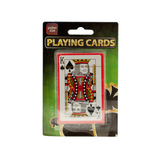 Plastic Coated Poker Size Playing Cards (Bulk Qty of 24) - Way Up Gifts