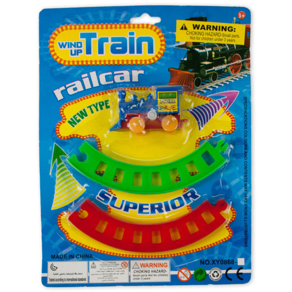 Wind-Up Toy Train with Track Set (Bulk Qty of 24) - Way Up Gifts