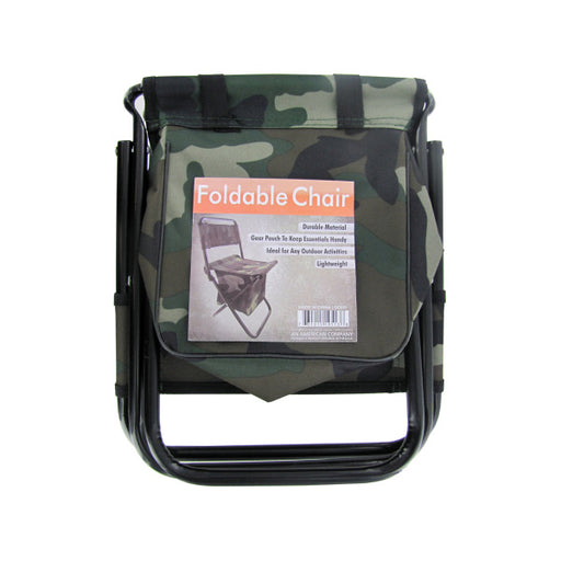 Camouflage Foldable Chair with Zipper Gear Pouch (Bulk Qty of 4) - Way Up Gifts