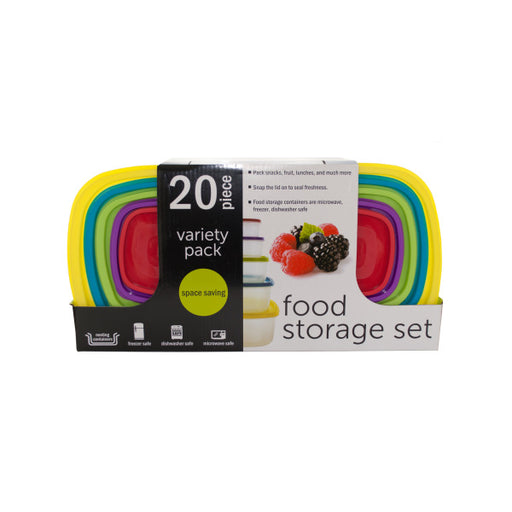 20-Piece Variety Pack Food Storage Containers Set - Way Up Gifts