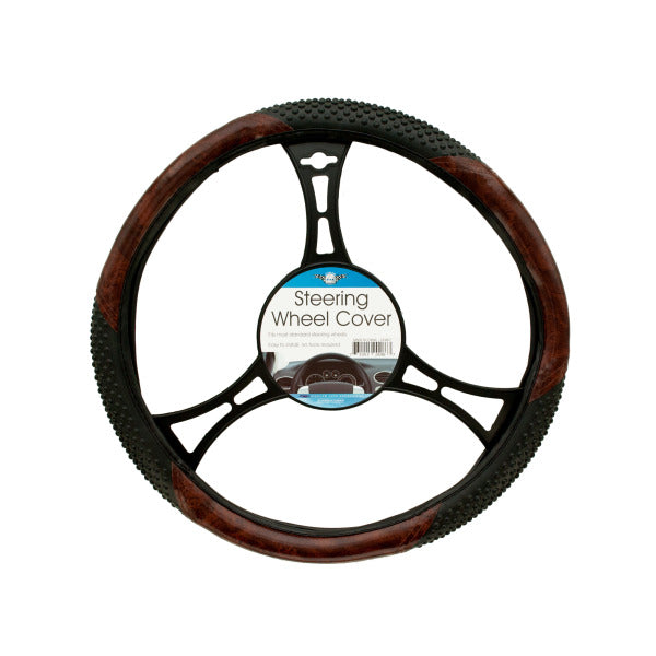 Textured Two-Tone Steering Wheel Cover (Bulk Qty of 6) - Way Up Gifts