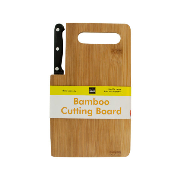 Bamboo Cutting Board with Built-In Knife (Bulk Qty of 4) - Way Up Gifts
