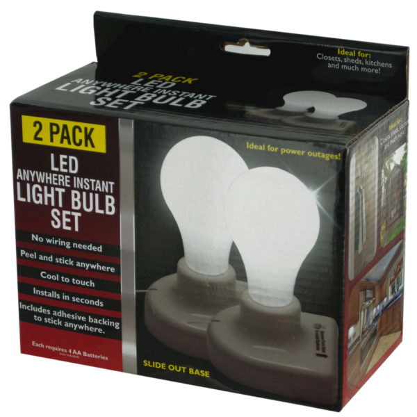 LED Anywhere Instant Light Bulb Set (Bulk Qty of 4) - Way Up Gifts