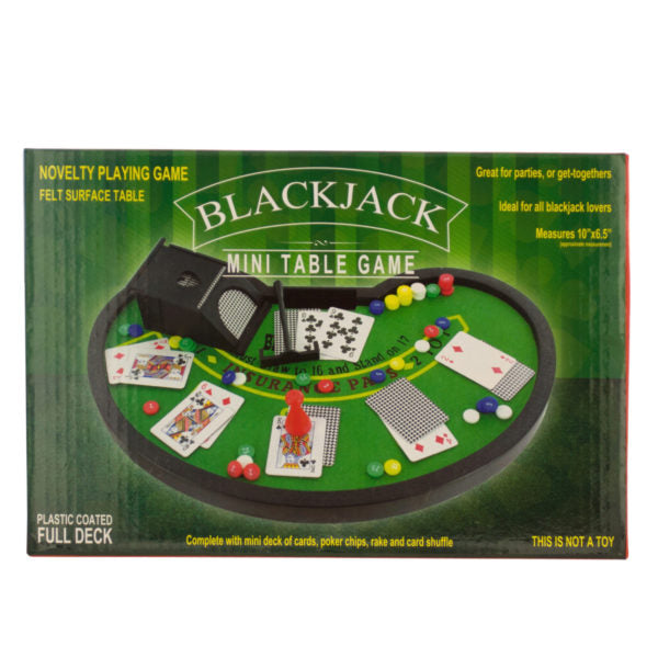 Blackjack Mini Table Game (Bulk Qty of 4) - Way Up Gifts