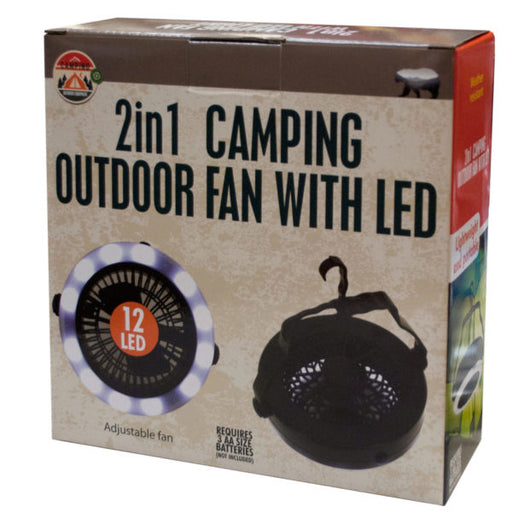 2 in 1 Camping Outdoor Fan with LED Light - Way Up Gifts