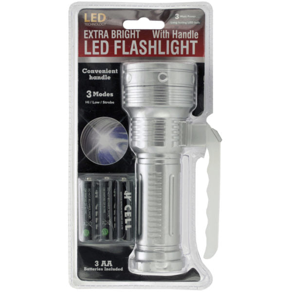 Extra Bright LED Flashlight with Handle (Bulk Qty of 4) - Way Up Gifts
