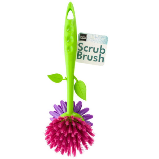 Flower Shape Dish Scrub Brush (Bulk Qty of 12) - Way Up Gifts