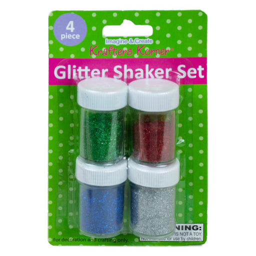 4 Pack Glitter Shakers (Bulk Qty of 12) - Way Up Gifts