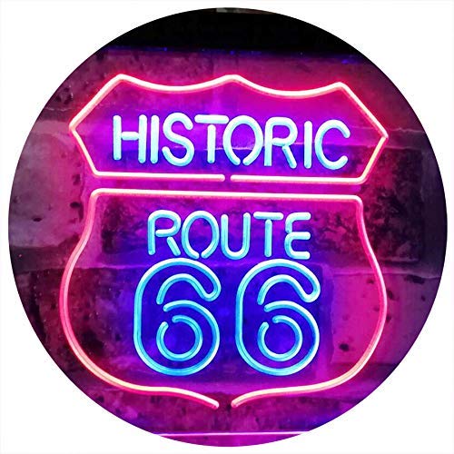 Historic Route 66 LED Neon Light Sign - Way Up Gifts