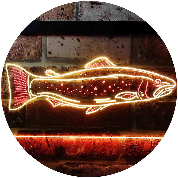Trout Fish Bait Shop Fishing LED Neon Light Sign