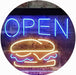 Hamburgers Burgers Open LED Neon Light Sign - Way Up Gifts