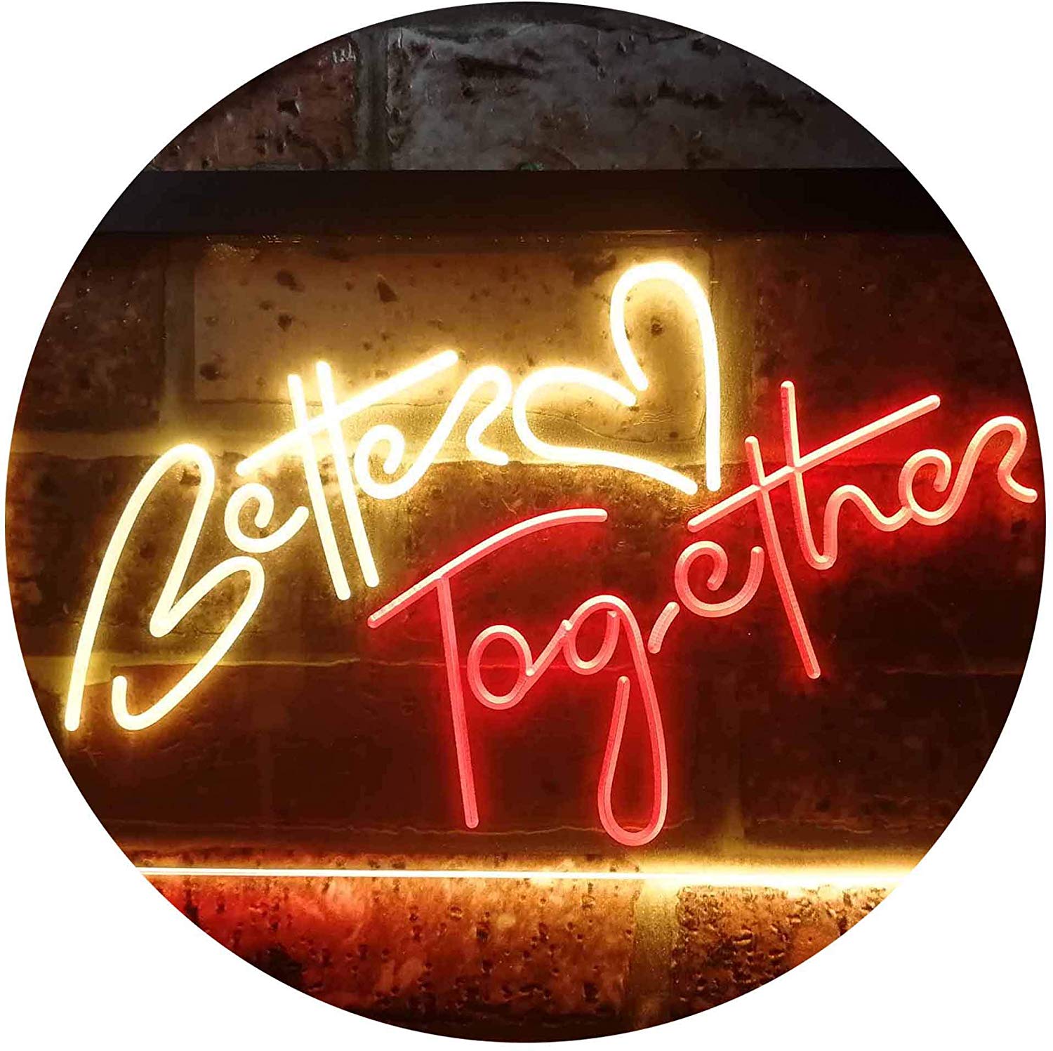 Love Heart Better Together LED Neon Light Sign - Way Up Gifts