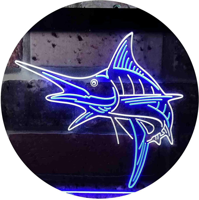 Buy Deep Sea Fishing Blue Marlin Fish LED Neon Light Sign — Way Up Gifts