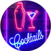 Cocktail Shaker Drinks Cocktails LED Neon Light Sign - Way Up Gifts