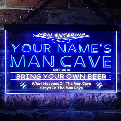 Buy Custom Sports Baseball Theme Man Cave LED Neon Light Sign – Way Up ...