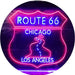 Chicago to Los Angeles Route 66 LED Neon Light Sign - Way Up Gifts