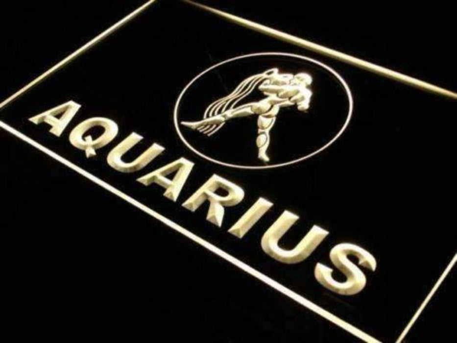 Astrology Zodiac Aquarius LED Neon Light Sign - Way Up Gifts