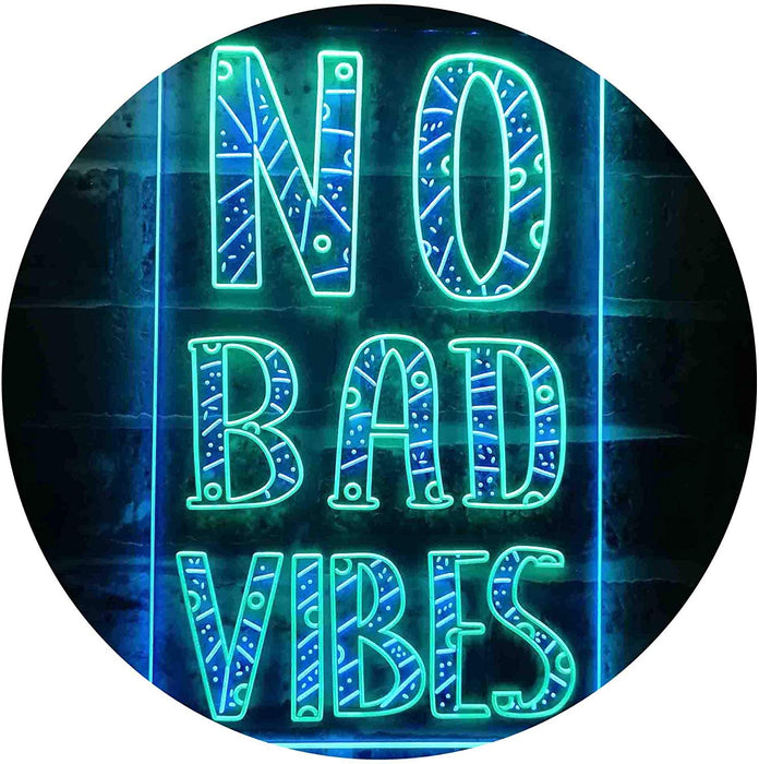 No Bad Vibes LED Neon Light Sign - Way Up Gifts