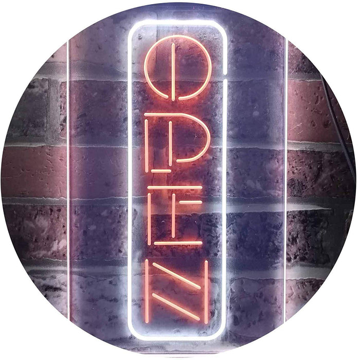 Vertical Open Sign LED Neon Light Sign - Way Up Gifts