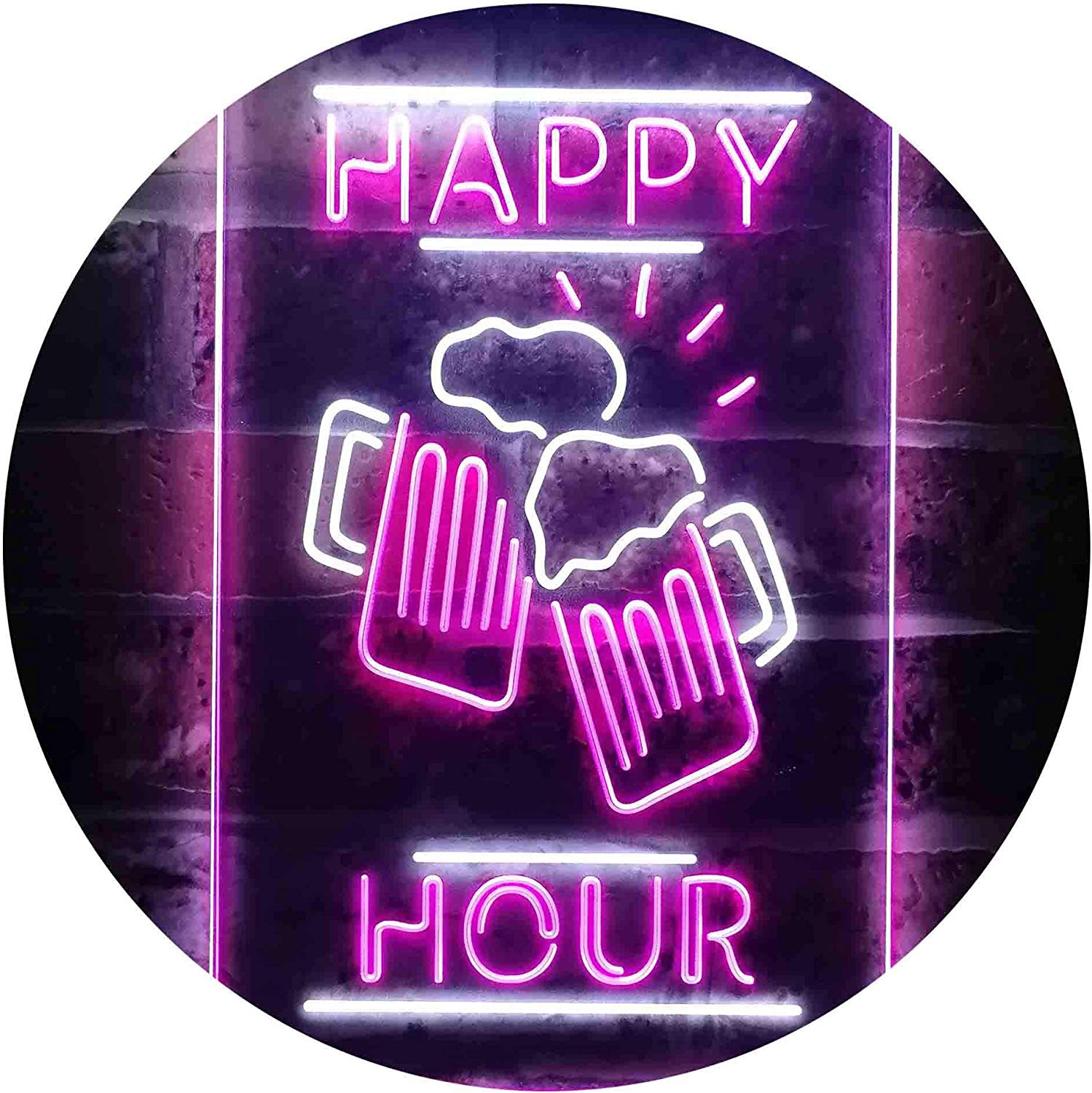 Beer Mugs Cheers Happy Hour LED Neon Light Sign - Way Up Gifts