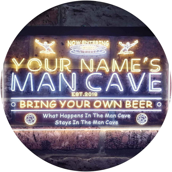 Custom Sports Soccer Theme Man Cave LED Neon Light Sign - Way Up Gifts