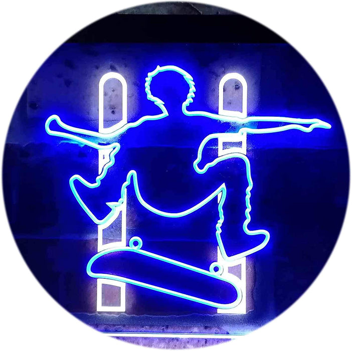 Kids Room Decor Skateboard Jump LED Neon Light Sign - Way Up Gifts