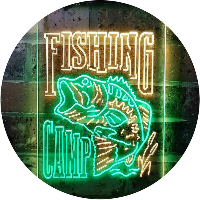 Fishing Camp Fish Cabin Decor LED Neon Light Sign - Way Up Gifts