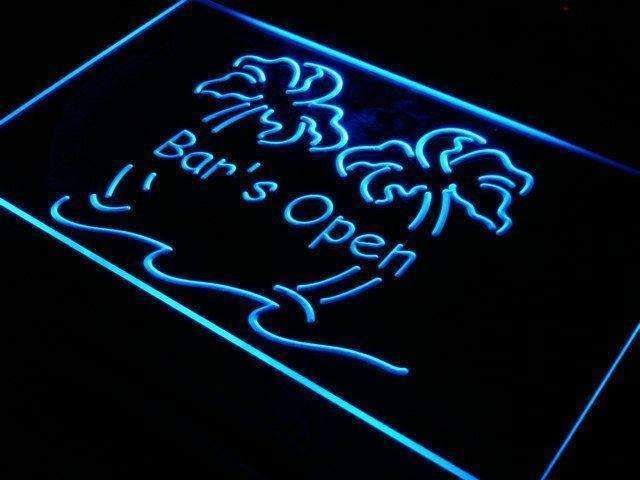 Bar is Open Palm Trees LED Neon Light Sign - Way Up Gifts