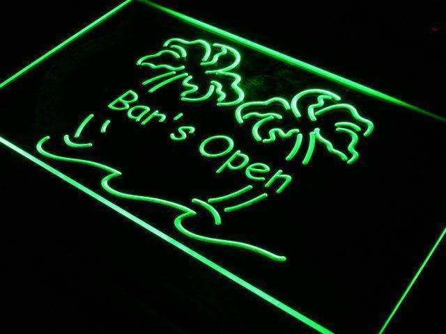 Bar is Open Palm Trees LED Neon Light Sign - Way Up Gifts