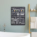 Personalized Bathroom Rules Canvas Print - Way Up Gifts