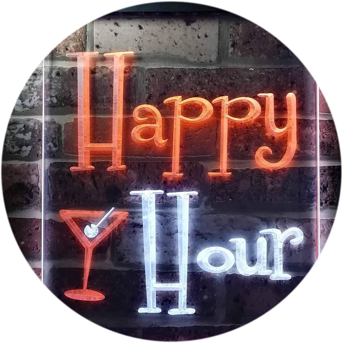 Happy Hour Cocktails Bar LED Neon Light Sign - Way Up Gifts