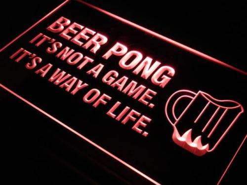 Beer Pong It's Not a Game LED Neon Light Sign - Way Up Gifts