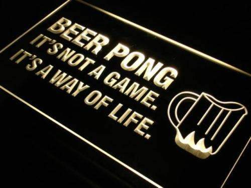 Beer Pong It's Not a Game LED Neon Light Sign - Way Up Gifts