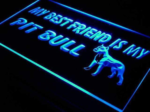 Best Friend Pit Bull LED Neon Light Sign - Way Up Gifts