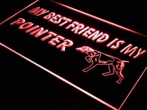 Best Friend Pointer Dog LED Neon Light Sign - Way Up Gifts