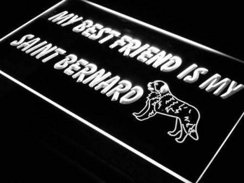 Best Friend Saint Bernard LED Neon Light Sign - Way Up Gifts
