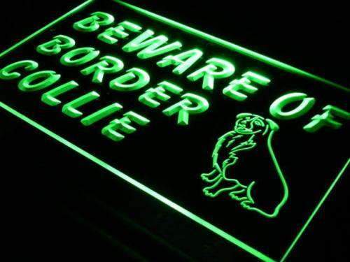 Beware of Border Collie LED Neon Light Sign - Way Up Gifts