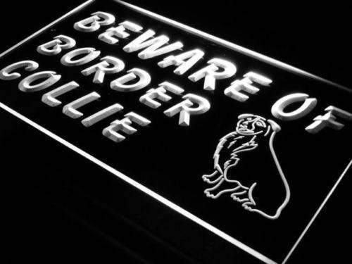 Beware of Border Collie LED Neon Light Sign - Way Up Gifts
