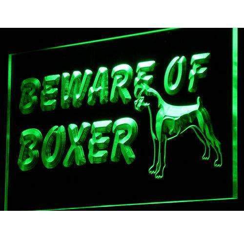 Beware of Boxer Dog LED Neon Light Sign - Way Up Gifts
