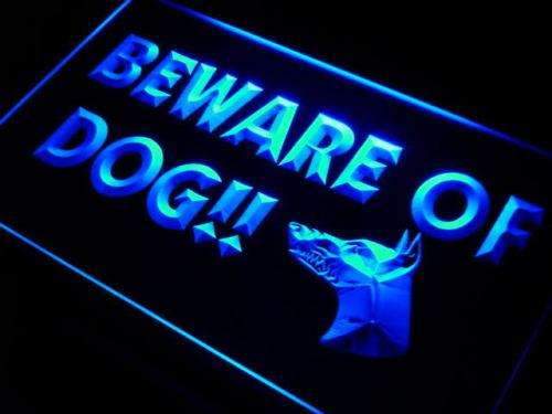 Beware of Dog LED Neon Light Sign - Way Up Gifts