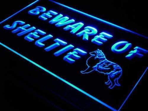 Beware of Sheltie Shetland Sheepdog LED Neon Light Sign - Way Up Gifts