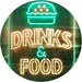 Hamburgers Drinks and Food LED Neon Light Sign - Way Up Gifts